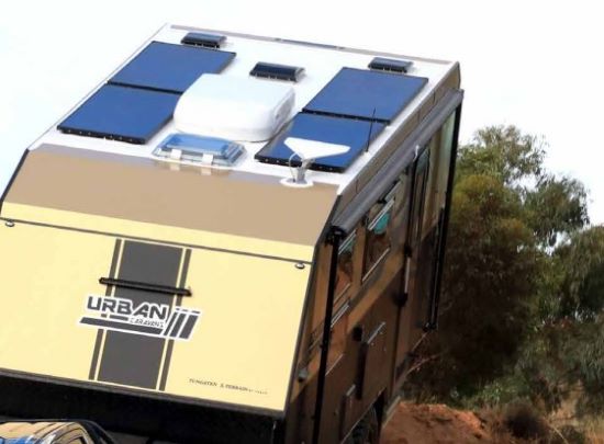 Solar powered off road caravan.