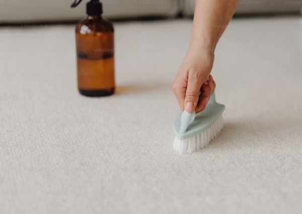Cleaning carpet caravan floor