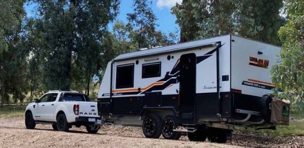 Caravanning in off-road conditions.